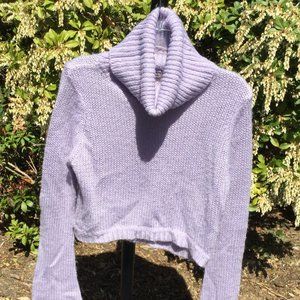 Poof Excellence Cowl Collar Lavender Sweater
